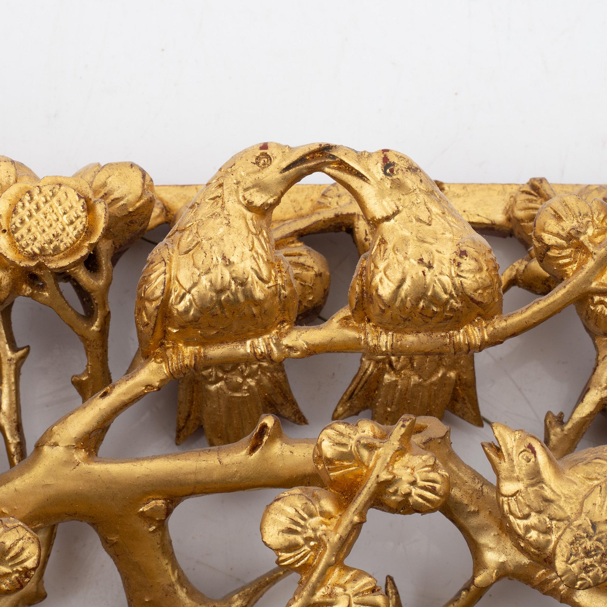 A Chinese carved wooden decor part, 20th Century.