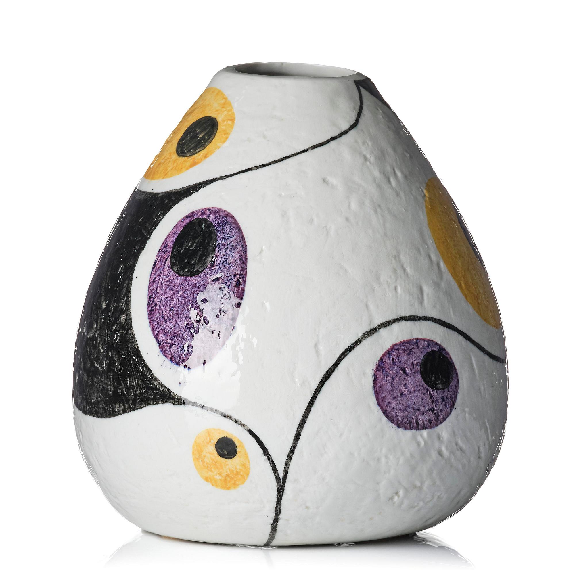 Vilhelm Bjerke-Petersen, a unique chamotte stoneware vase, probably Rörstrand, dated 1954.