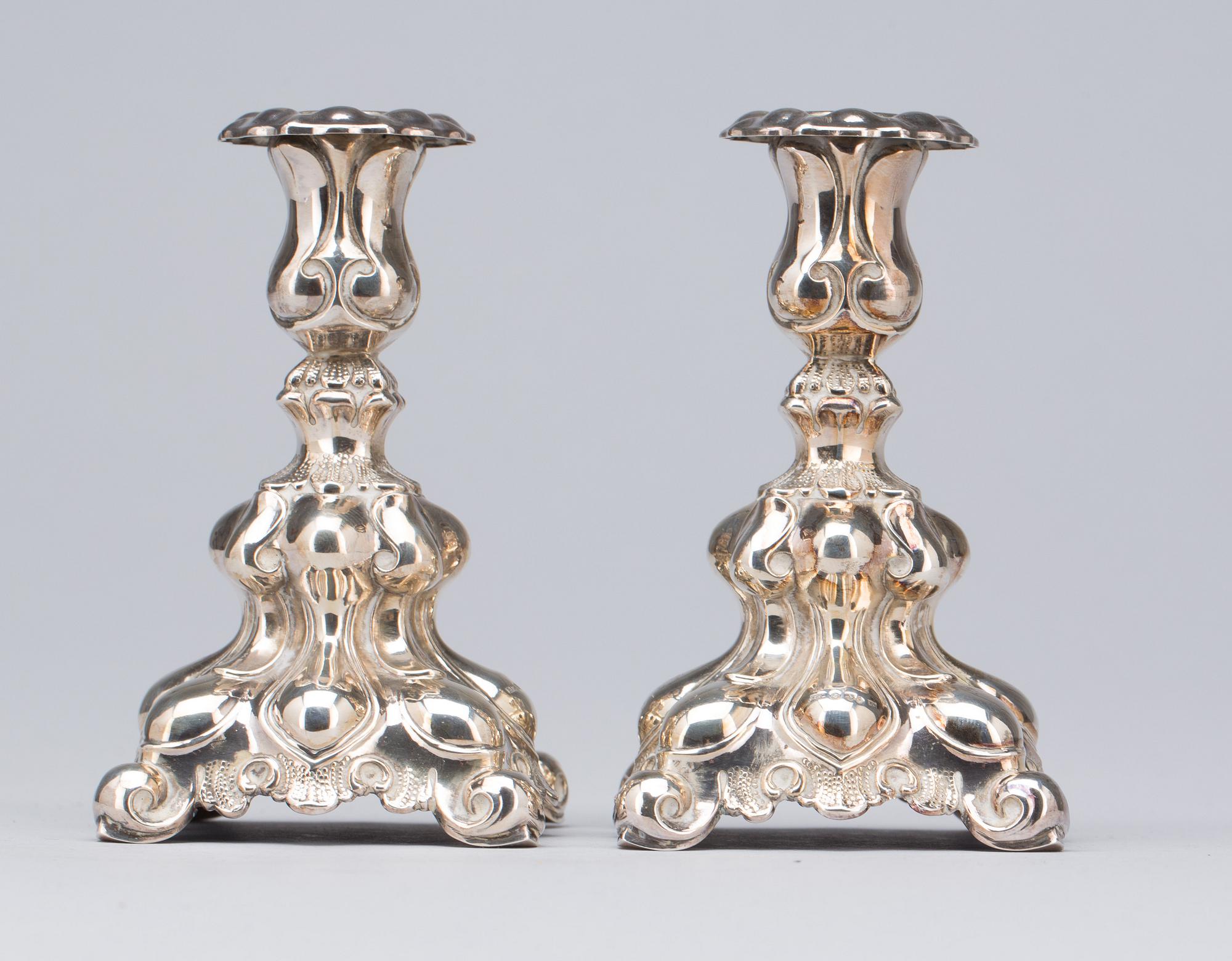 LJUSSTAKAR, silver. Svedboms guldsmeds Ab, Vetlanda 1958.