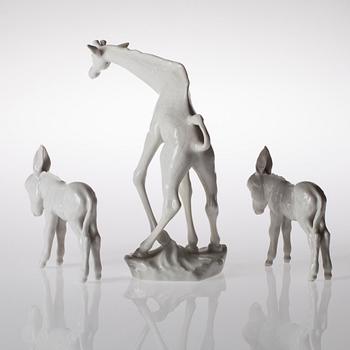 FIGURINER, 3 st, porslin, Meissen, Tyskland.