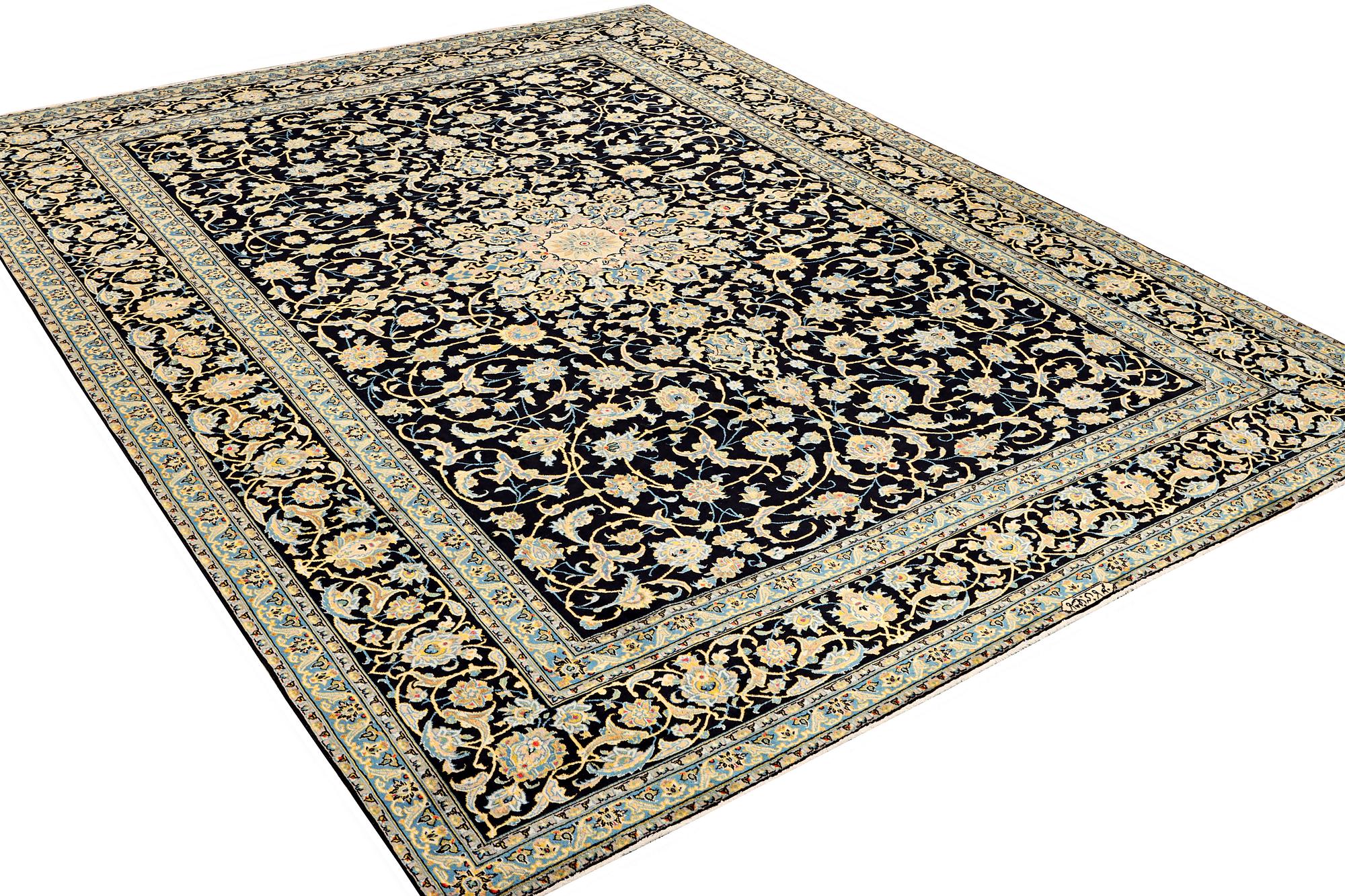 A Keshan carpet, c. 381 x 292 cm.