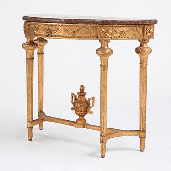 A Gustavian late 18th century console table.