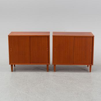 A pair of teak cabinets, 1950's/60's.
