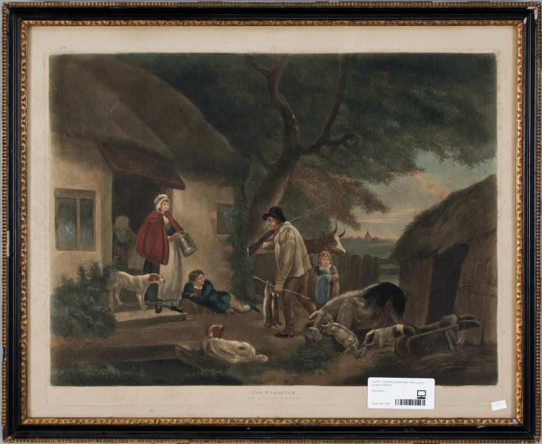 GEORGE MORLAND, efter, gravyr, England 1800-tal.