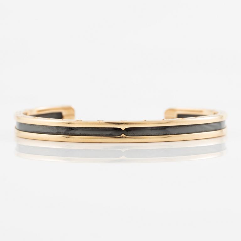 Bulgari bangle "B.Zero1" 18K gold and steel.
