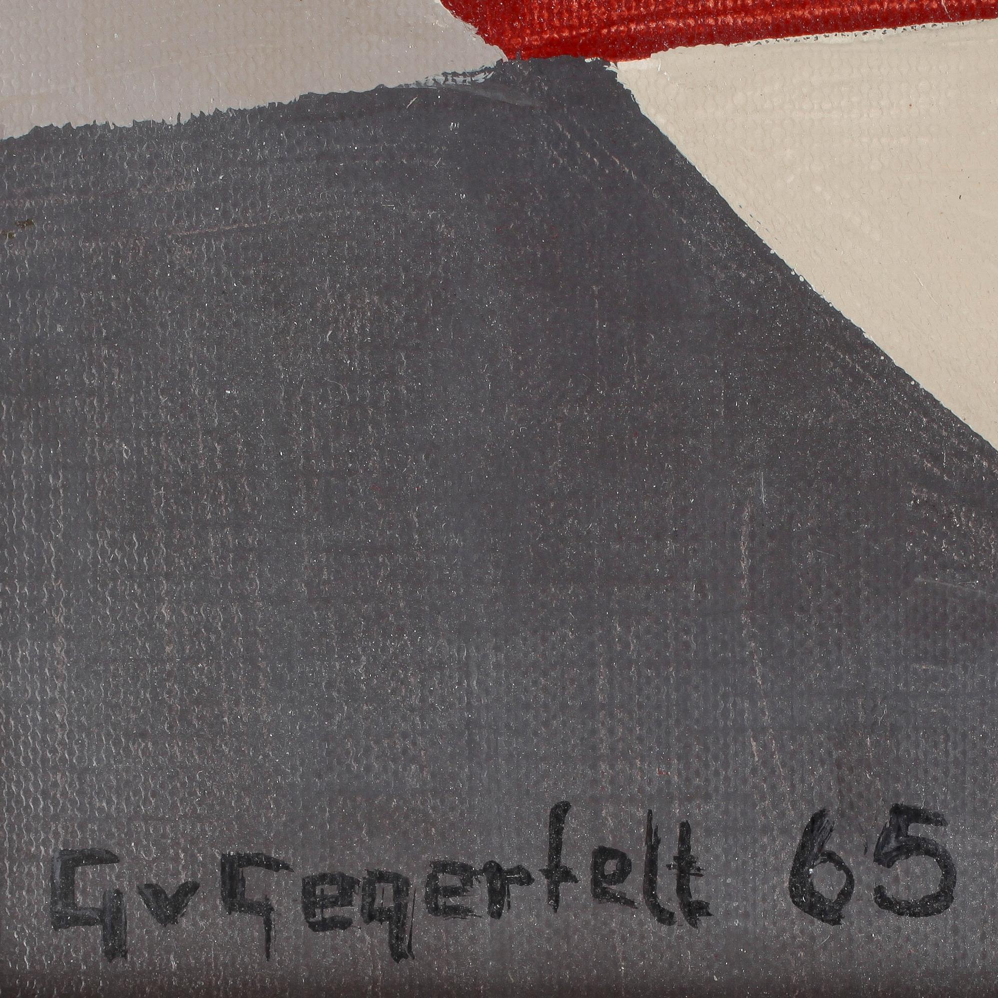 CARL GUNNAR VON GEGERFELT, olja på pannå, signerad och daterad -65.