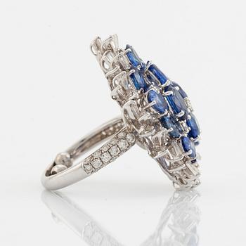 Sapphire and diamond ring.