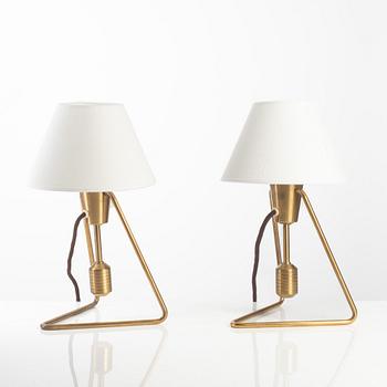 Asea, a pair of wall/table lamps model "E 1145", mid-20th century.