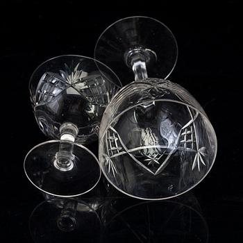 Similar parts of service glass,  20th century.