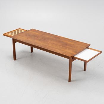 Tove & Edvard Kindt Larsen, a teak-veneered coffee table, Seffle Möbelfabrik, Sweden, 1960's.