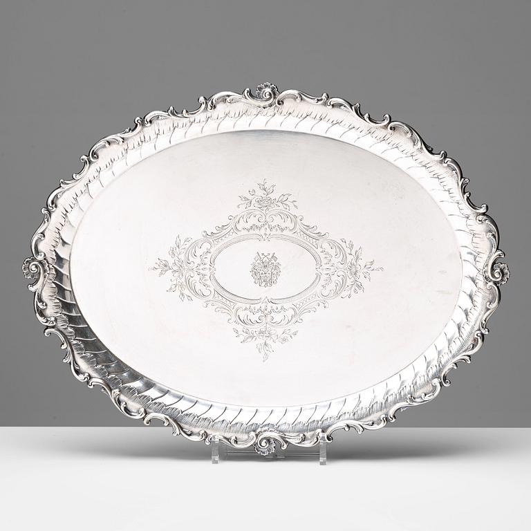 A 20th century German silver tray, Wilkens & Sohne.