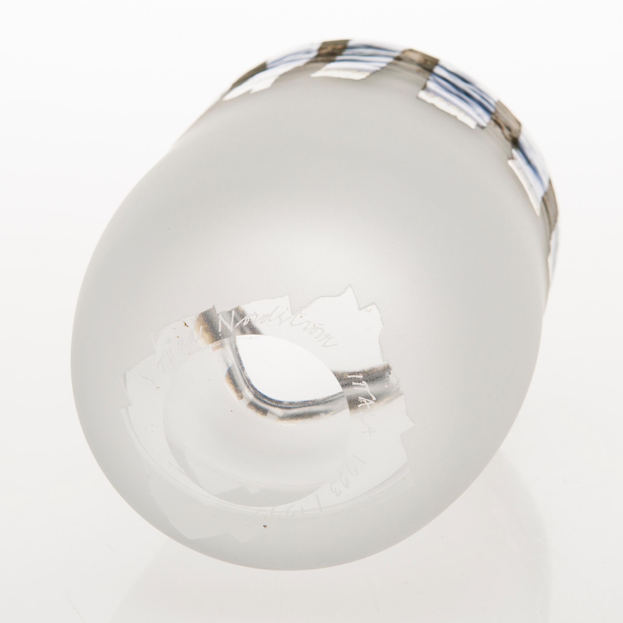 TIINA NORDSTRÖM, a 'Castle' art glass, signed Tiina Nordström Iittala 1993/1995.