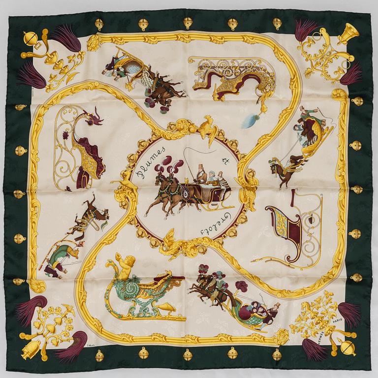 Hermès, scarf, "Plumes et Grelots".