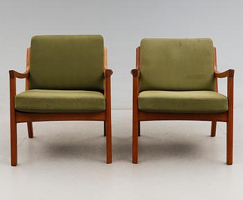 FÅTÖLJER, 1 par, "Senator", Ole Wancher, France & Son, Danmark, 1900-talets mitt.