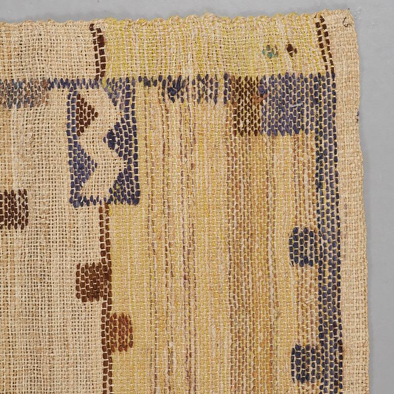 Märta Måås-Fjetterström, A DRAPE, "Skaftbladen", wool inlay on linen, ca 226 x 150,5 cm, signed AB MMF.