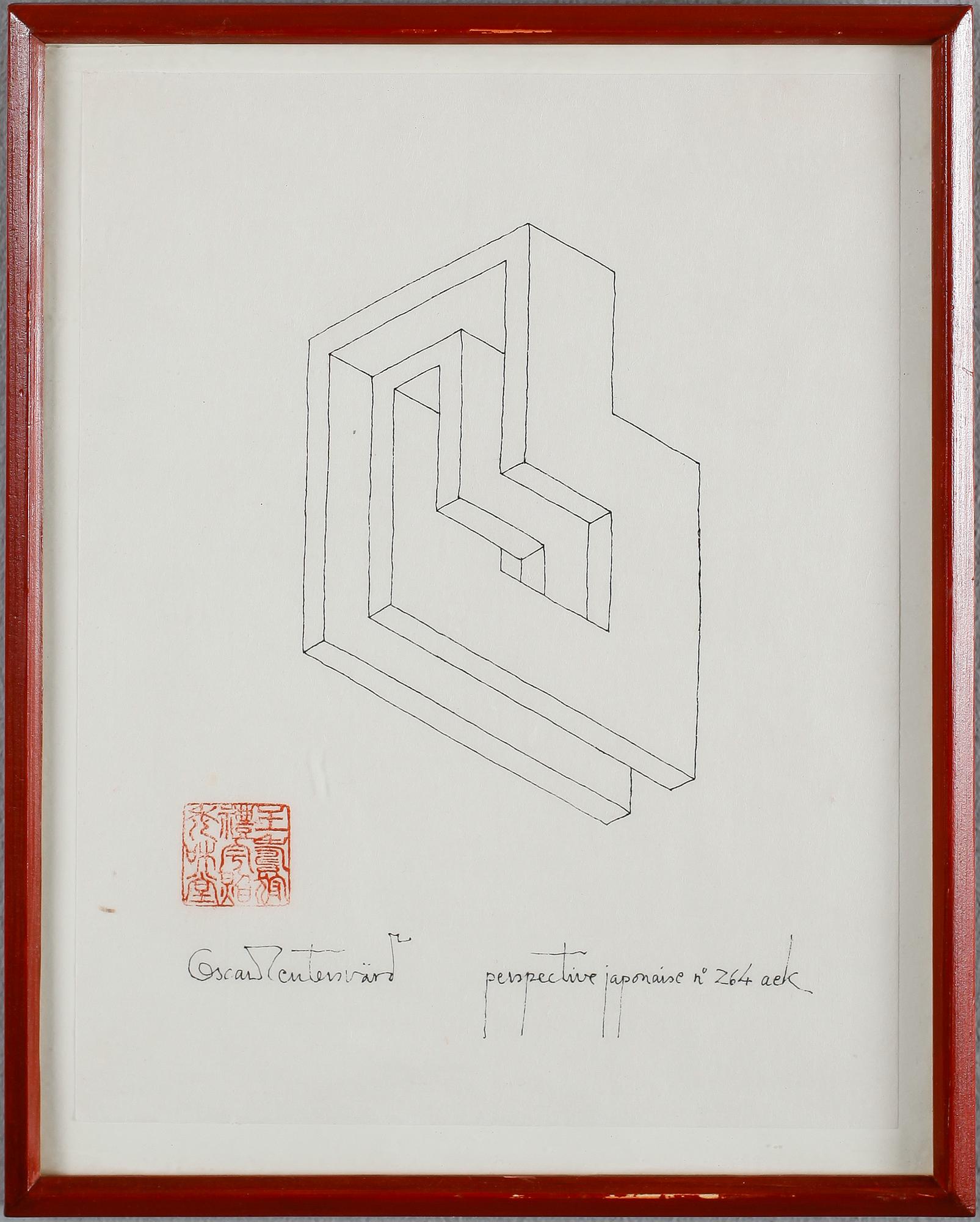 OSCAR REUTERSVÄRD, 3 st, tusch, signerade.