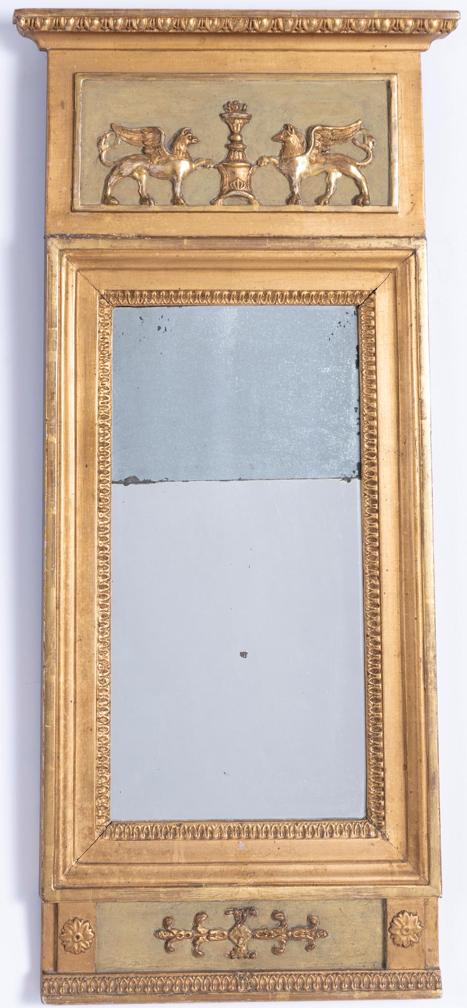 A Gustavian mirror, circa 1800.