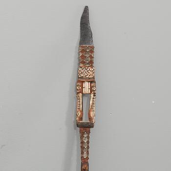 SPEAR WITH OBSIDIAN HEAD.