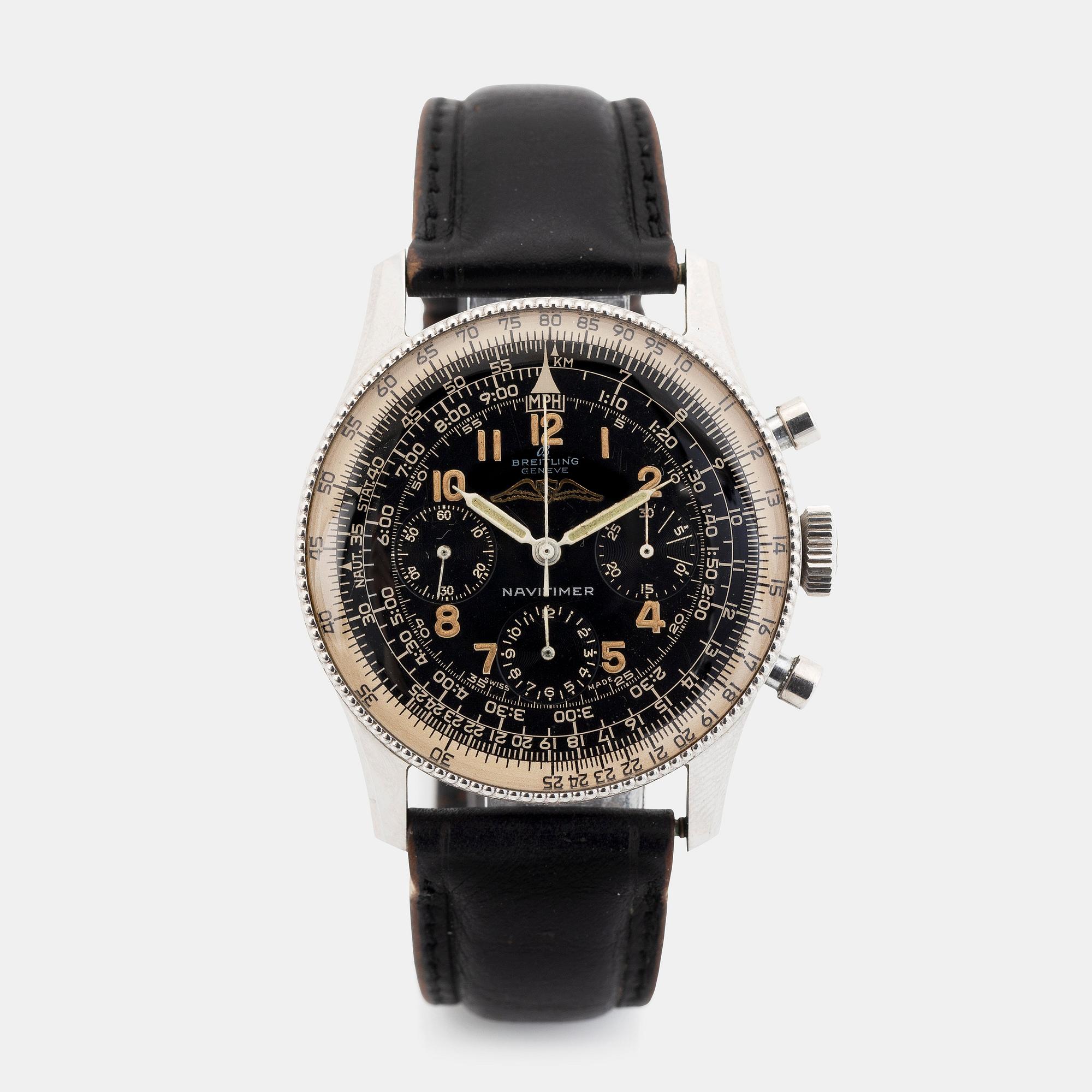 Breitling, Navitimer, kronograf, "AOPA, All Black Dial", ca 1956.