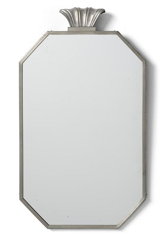Firma Svenskt Tenn, a pewter wall mirror model "244", Stockholm, 1931.