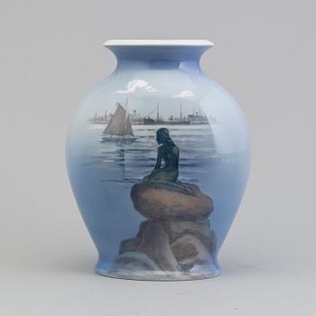 A porcelain vase by ROYAL COPENHAGEN.