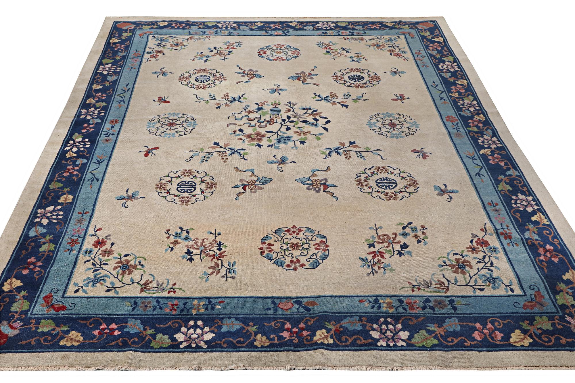 A semi-antique carpet, China, c. 350 x 275 cm.