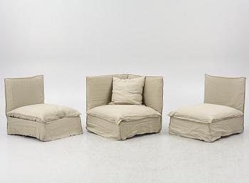 Paola Navone, modulsoffa, 3 detal, "Ghost", Gervasoni, Italien, 2000-tal.