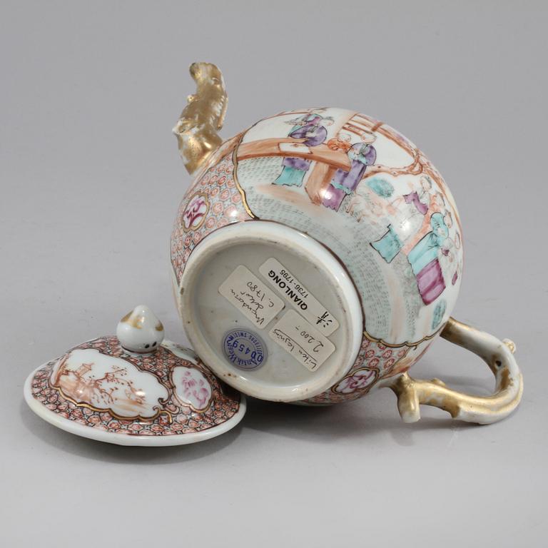 TEKANNA, porslin, Kina, 1700-tal.