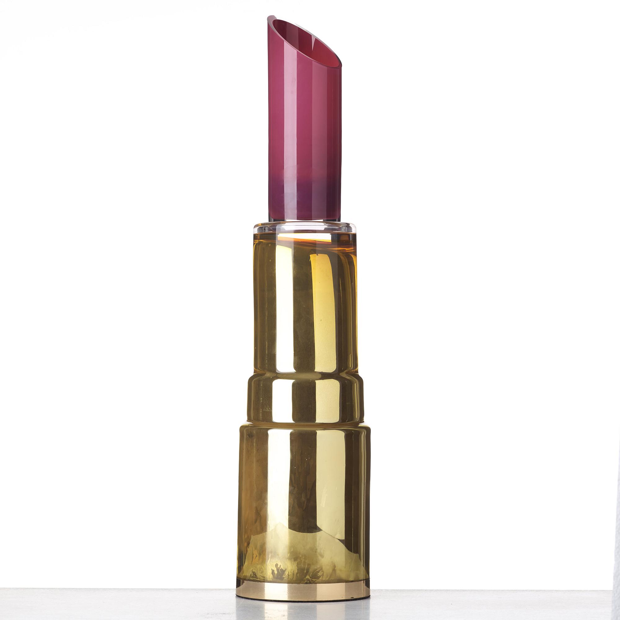 Åsa Jungnelius, "Lipstick", unik skulptur, Myggdal, Danmark 2007.