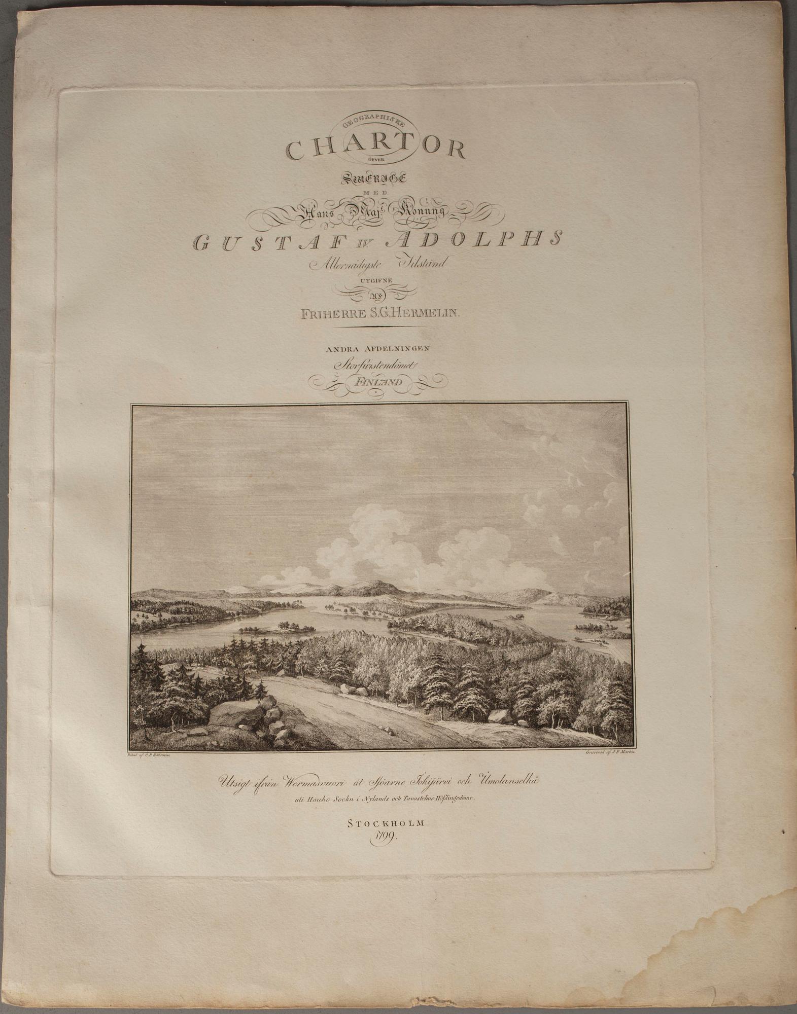 GRAVYR, J.F. Martin, Stockholm, 1799.