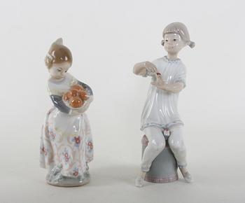 FIGURINER, 2 st, porslin, Lladro.