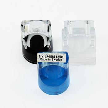 Siv Lagerström, three rings, acrylic plastic. 1970s.