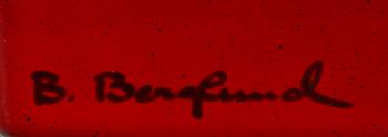 BENGT BERGLUND, emalj på metall, Gustavsberg, 1965, signerad och numrerad 61/200.