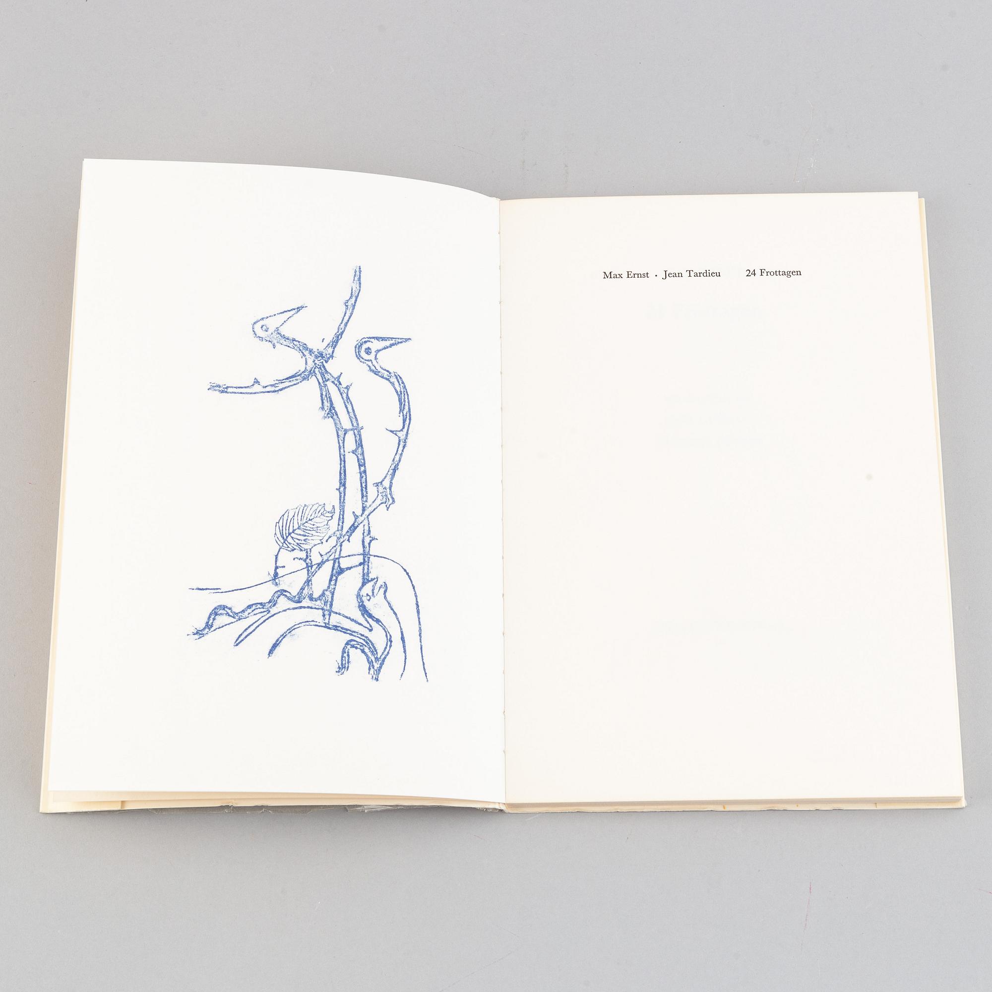 Book, Max Ernst, "24 Frottagen", 1973.