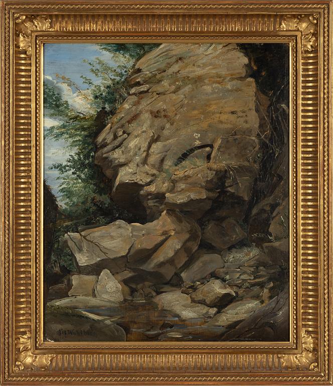 Alfred Wahlberg, oil on panel, signed.