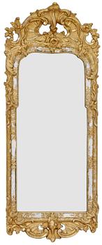 912. A Swedish Rococo mirror.