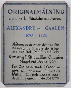 Alexander van Gaalen (Gaelen), hans krets, Wilhelm III av Oranien i slaget vid Boyne 1690.