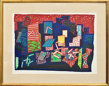 LENNART RODHE, färglitografi, signerad och daterat 1970, numrerad 28/50.