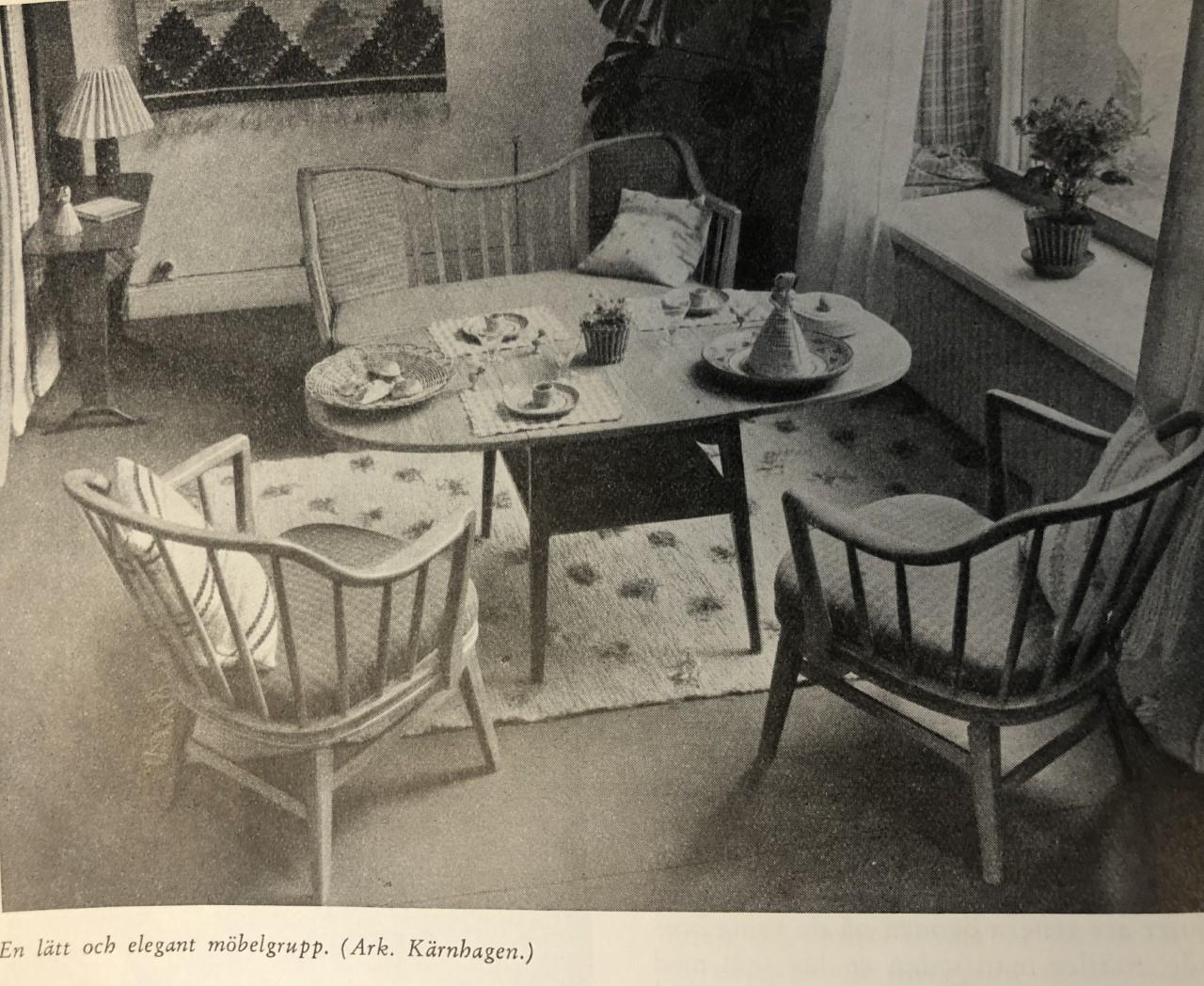 John Kärnhagen, karmstolar 1 par, Swedish Modern, 1930-40-tal.