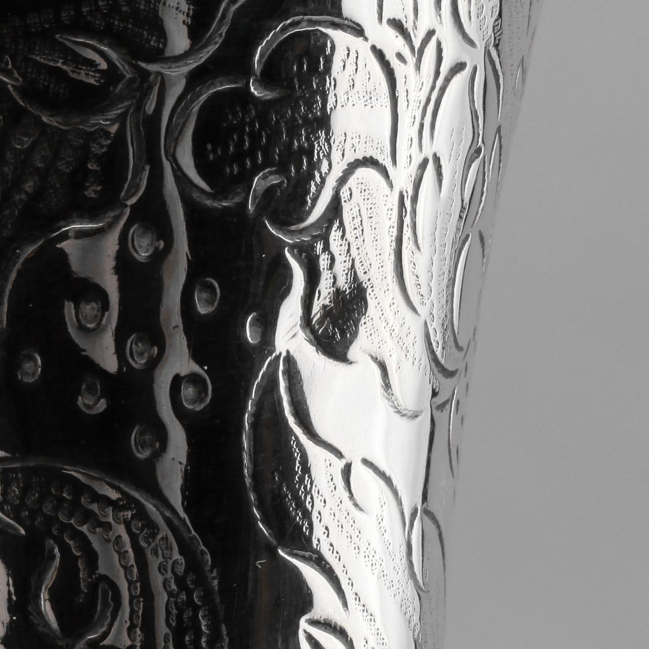 BÄGARE, silver, Nils Orstedt, Norrköping 1760. Vikt ca 66 gram.