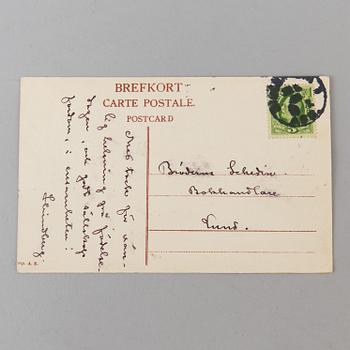 A post card with autograph by August Strindberg.