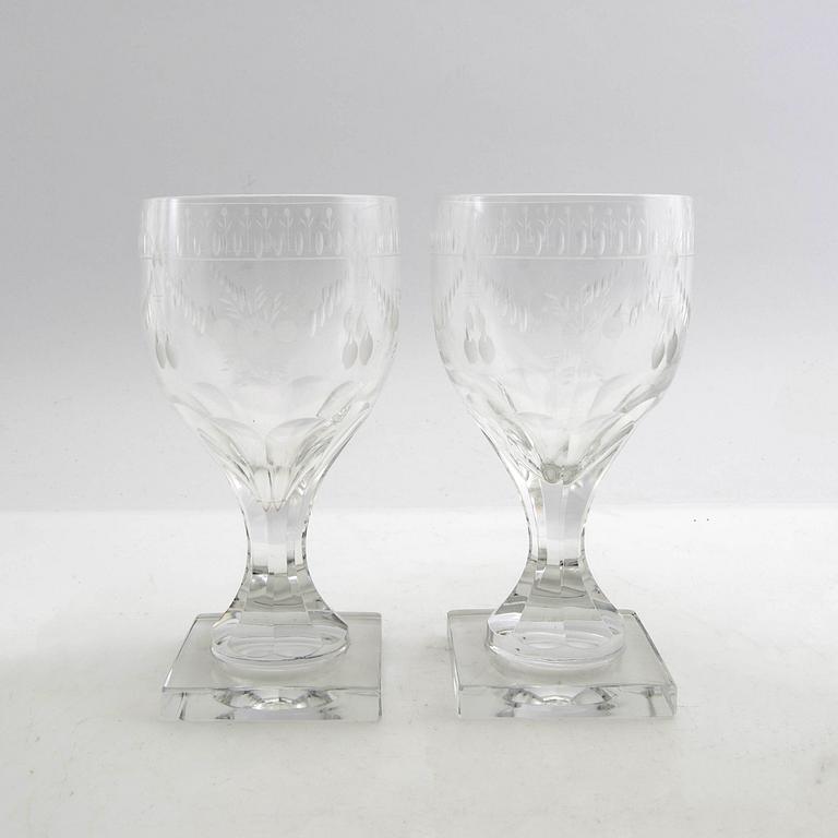 Elis Bergh, Vinglas 12 st "Flach" Kosta 1900-talets första hälft.