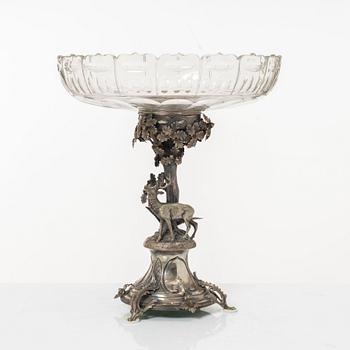 Essay bowl, silver and glass, circa 1900.