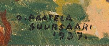 Oskari Paatela, olja på duk, signerad och daterad 1937.