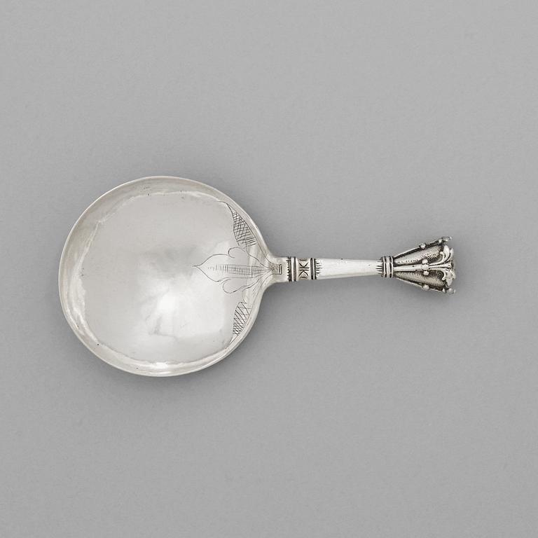 A Scandinavian 16th century silver spoon, unidentified makers mark.