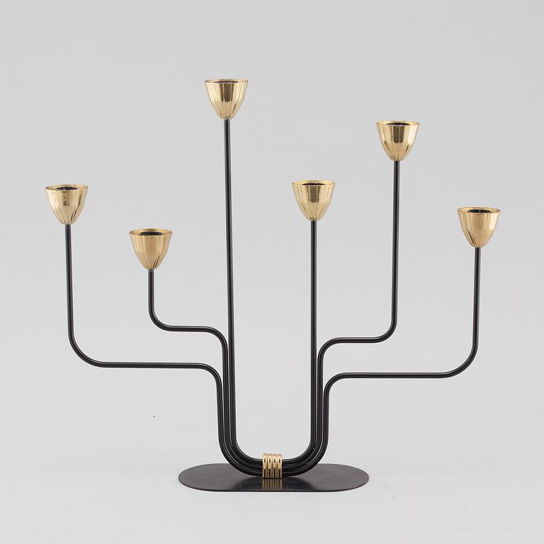A candelabra, designed by Gunnar Ander for Ystad Metall, third quarter of the 20th century.