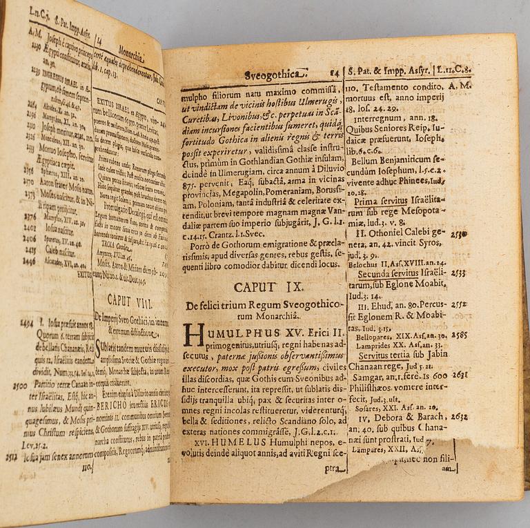 Svensk historia, tryckt i Strängnäs 1636.