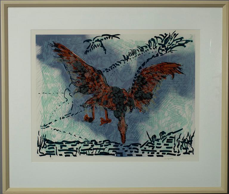 JEAN-PAUL RIOPELLE, litografia, sign. ja nro 50/75.