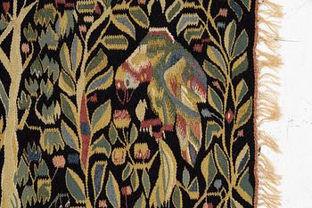 A sled cushion, Skåne, early 20th century, c. 144 x 57 cm.