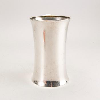 A Swedish 20th century silver and boar tusk tankard mark of CG Hallberg Stockholm 1915 weight 880 gr.